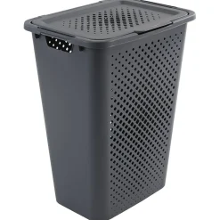 Coffre à linge 57L gris