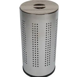 Coffre à linge métallique cylindrique 46L