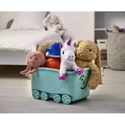 Coffre de rangement enfant vert ou violet 58x39xH32cm