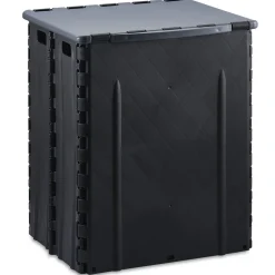Coffre de rangement et couvercle pliable noir