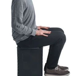 Coffre de rangement et couvercle pliable noir