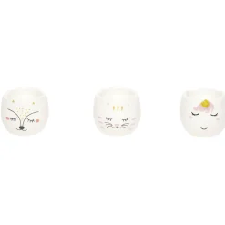 Coffret coquetier x3 motif tête animal