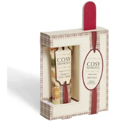 Coffret crème pour les mains cannelle et orange avec lime à ongles