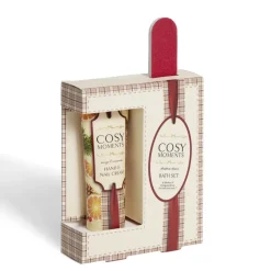 Coffret crème pour les mains cannelle et orange avec lime à ongles
