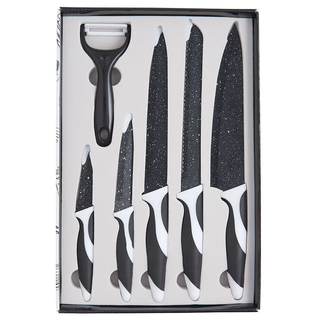 Coffret de 5 couteaux et 1 éplucheur