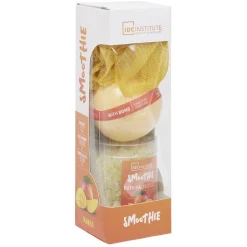 Coffret fleur de douche bombe et sel de bain senteur smoothie mangue