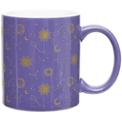 Coffret mug 330ml et tote bag signe du zodiaque blanc et violet