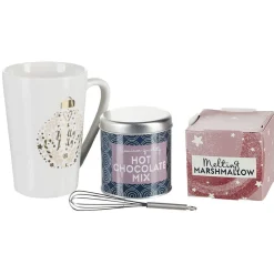 Coffret Mug XXL avec boisson et gourmandises Noël tradition