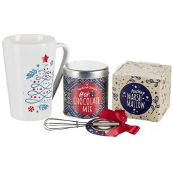 Coffret Mug XXL avec boisson et gourmandises Noël Scandinave