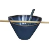 Coffret ramen en grès bleu