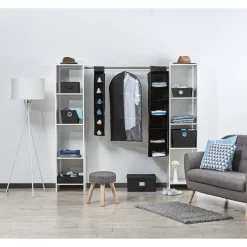 Compartiment pour vêtements à suspendre noir x6