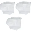 Containers transparents avec couvercle 20 L x3