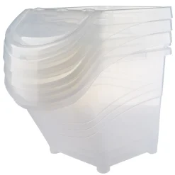Containers transparents avec couvercle 20 L x3