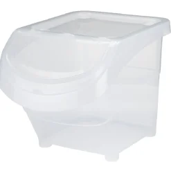 Containers transparents avec couvercle 40 L x3