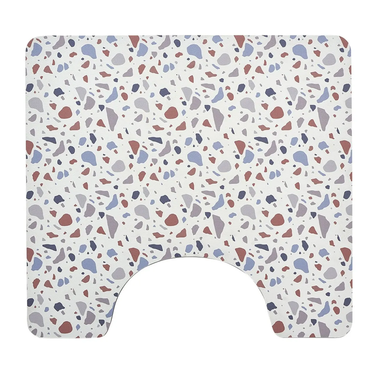 Contour WC PVC motif terrazzo blanc marron bleu 49,5x15cm