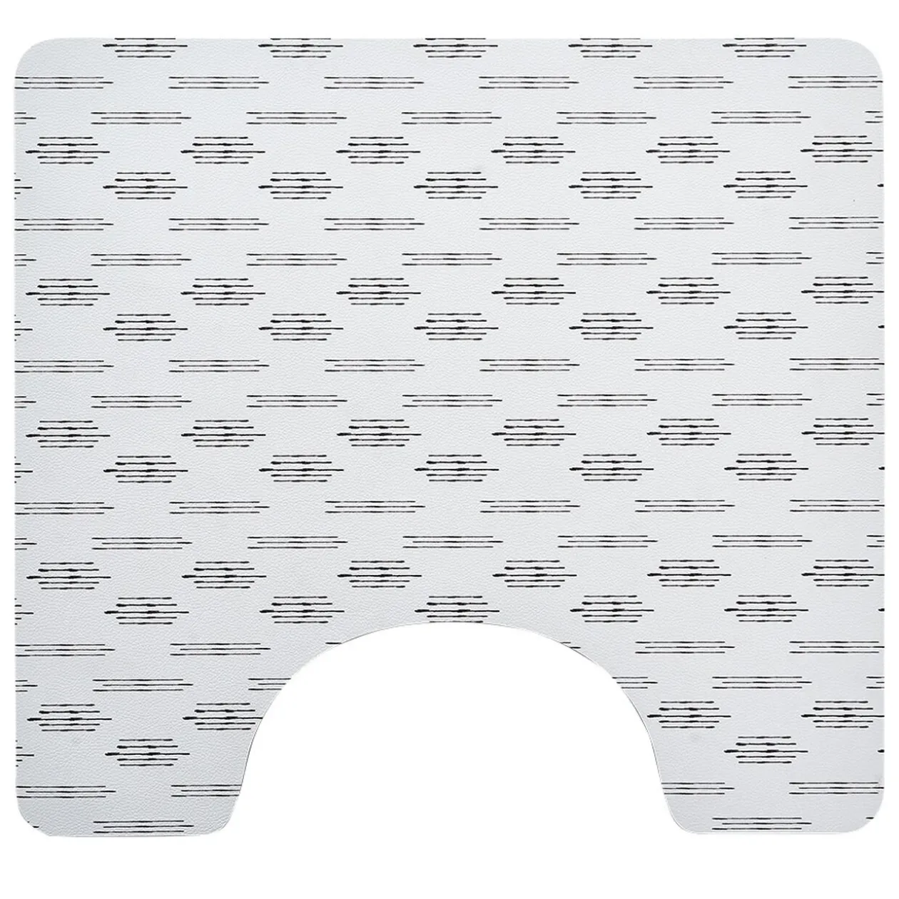 Contour WC PVC motif terrazzo noir et blanc 49,5x15cm