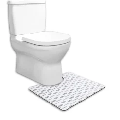 Contour WC PVC motif terrazzo noir et blanc 49,5x15cm