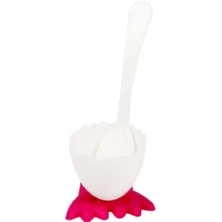 Coquetier en plastique forme oeuf x4
