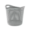 Corbeille à linge cylindrique effet tressé 30 L