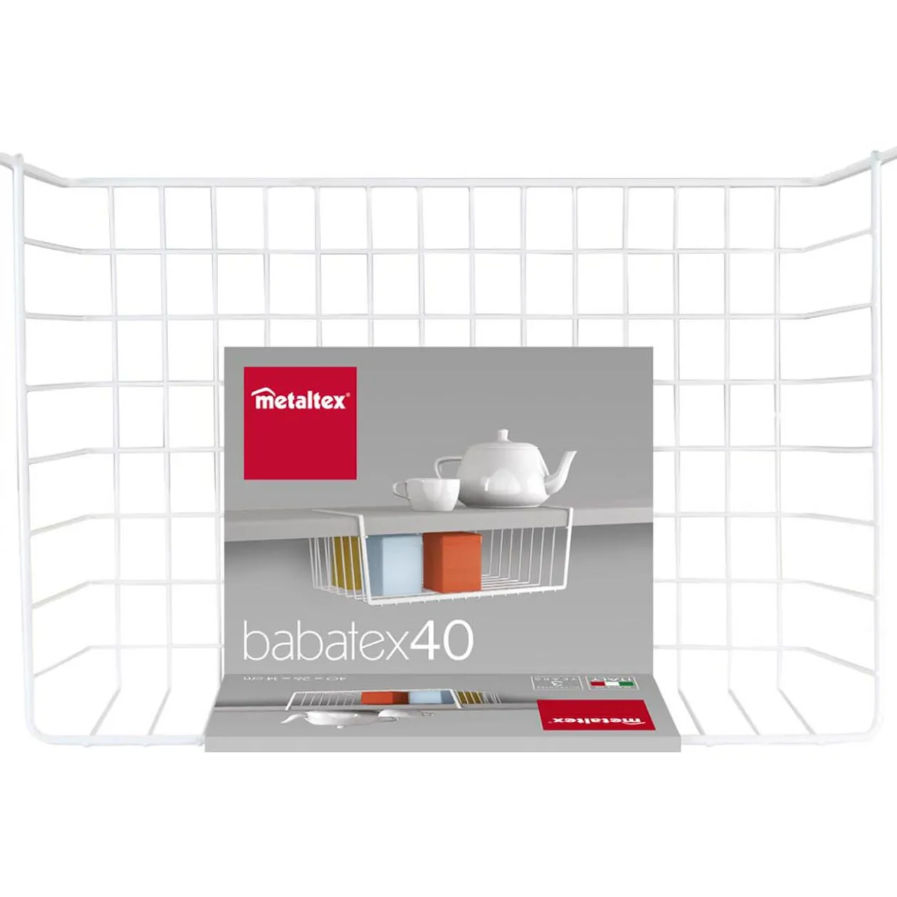 Corbeille blanche à suspendre Metaltex