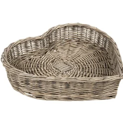 Corbeille coeur en osier