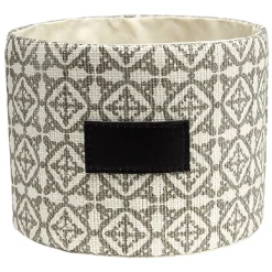 Corbeille ronde grise