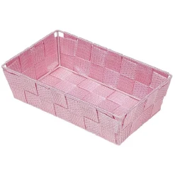 Corbeille sans anse synthétique tissée façon osier
