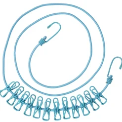 Corde à linge extensible + 12 pinces