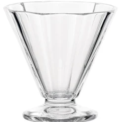 Coupe à glace en verre transparent