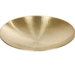 Coupe sur pied en métal martelé doré