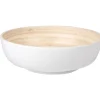 Coupelle blanche en bambou forme ronde