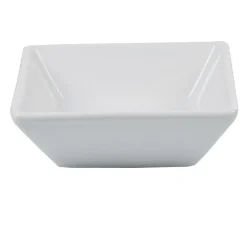 Coupelle carrée basse blanche