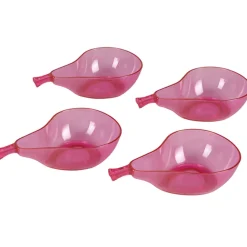 Coupelle design poire rose x4