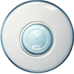 Coupelle en verre avec fond coloré