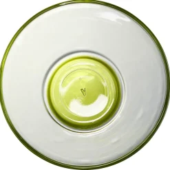 Coupelle en verre avec fond coloré