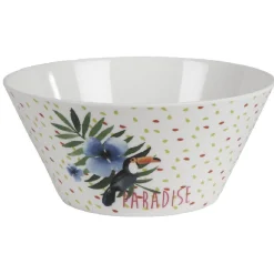 Coupelle mélamine motifs multicolore toucan