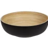 Coupelle noire en bambou forme ronde