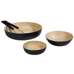 Coupelle noire en bambou forme ronde