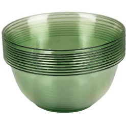 Coupelle plastique unie vert x 10