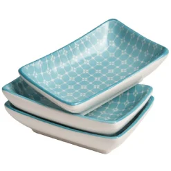 Coupelle rectangle décor cyclade x3