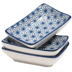 Coupelle rectangle décor cyclade x3