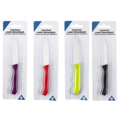 Couteau avec lame en céramique manche coloré