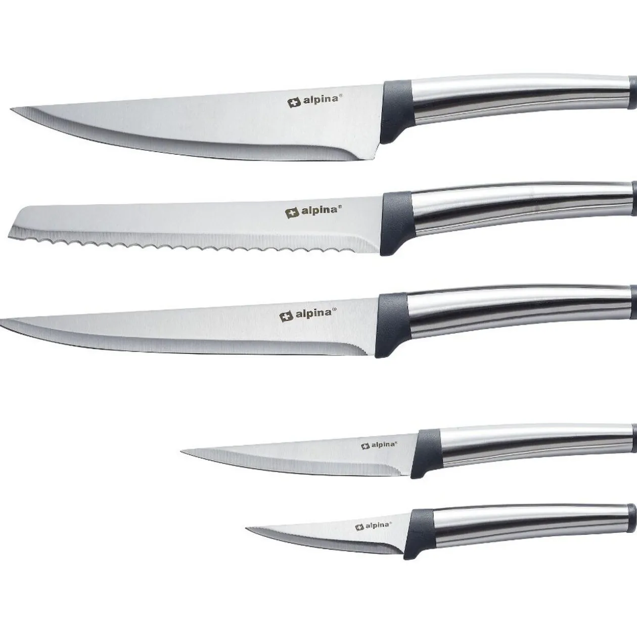 Couteau de cuisine en inox Alpina x 5