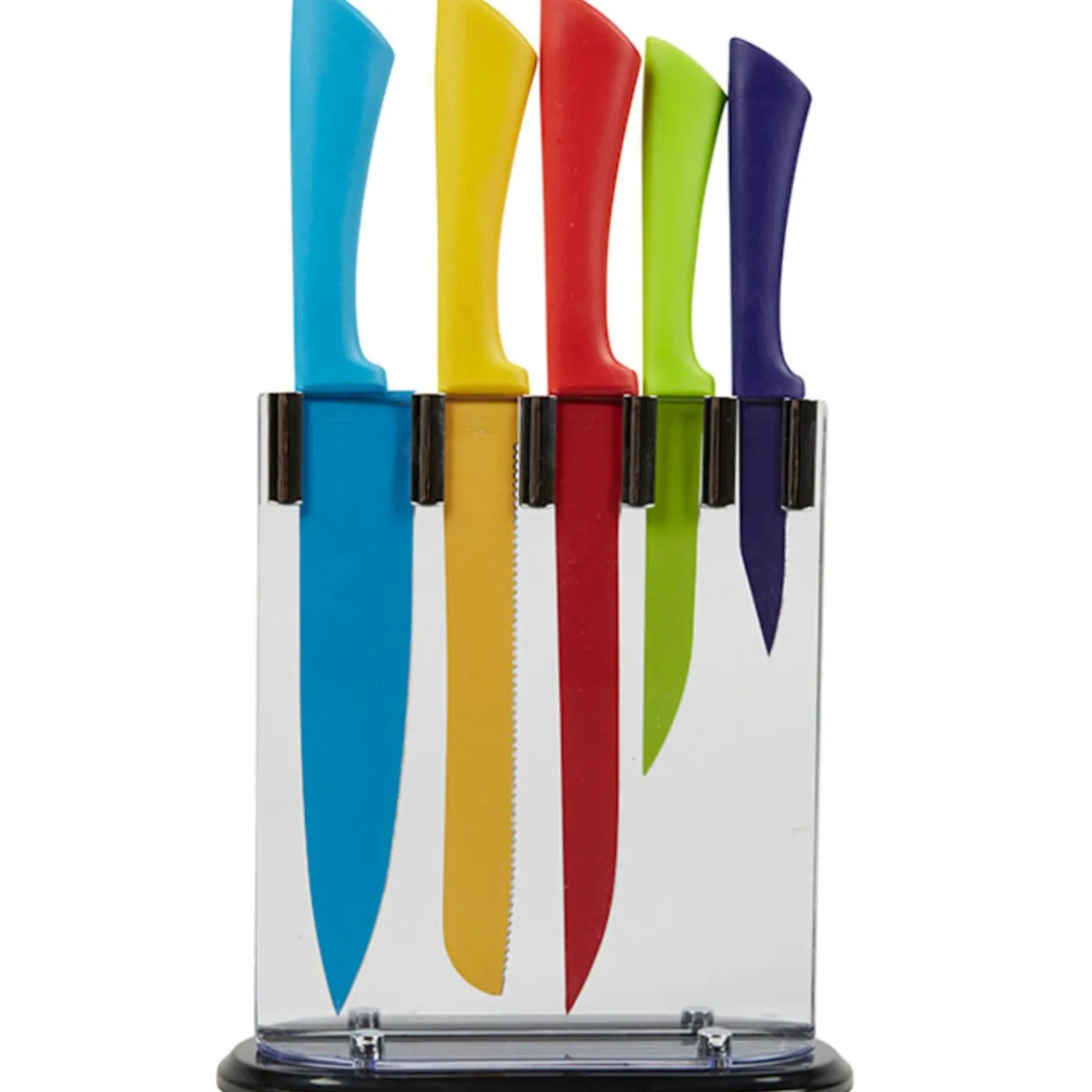 Couteau de cuisine x5 et support