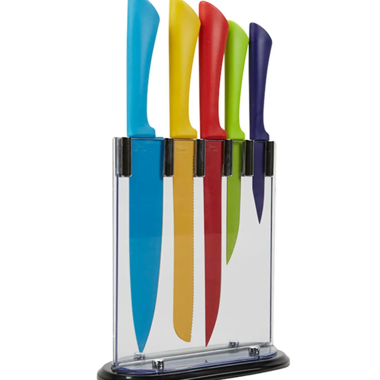 Couteau de cuisine x5 et support