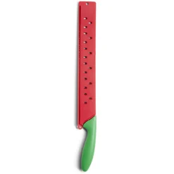 Couteau pour pastèque métal rouge et ABS vert L43,5x5x2,5cm