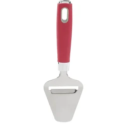 Couteau racloir à fromage inox manche rouge