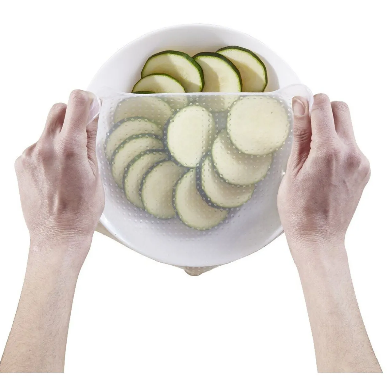 Couvercle extensible en silicone transparent x3