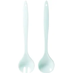 Couverts à salade en plastique blanc x2