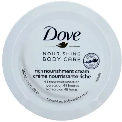 Crème Dove visage et corps nourrissante riche hydratation 48H 250ml